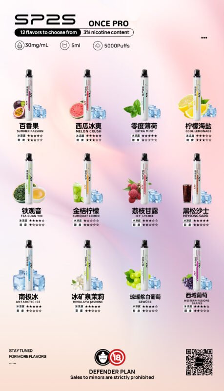 SP2S 5000口抛棄式/一次性電子煙